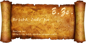 Bricht Zsóka névjegykártya